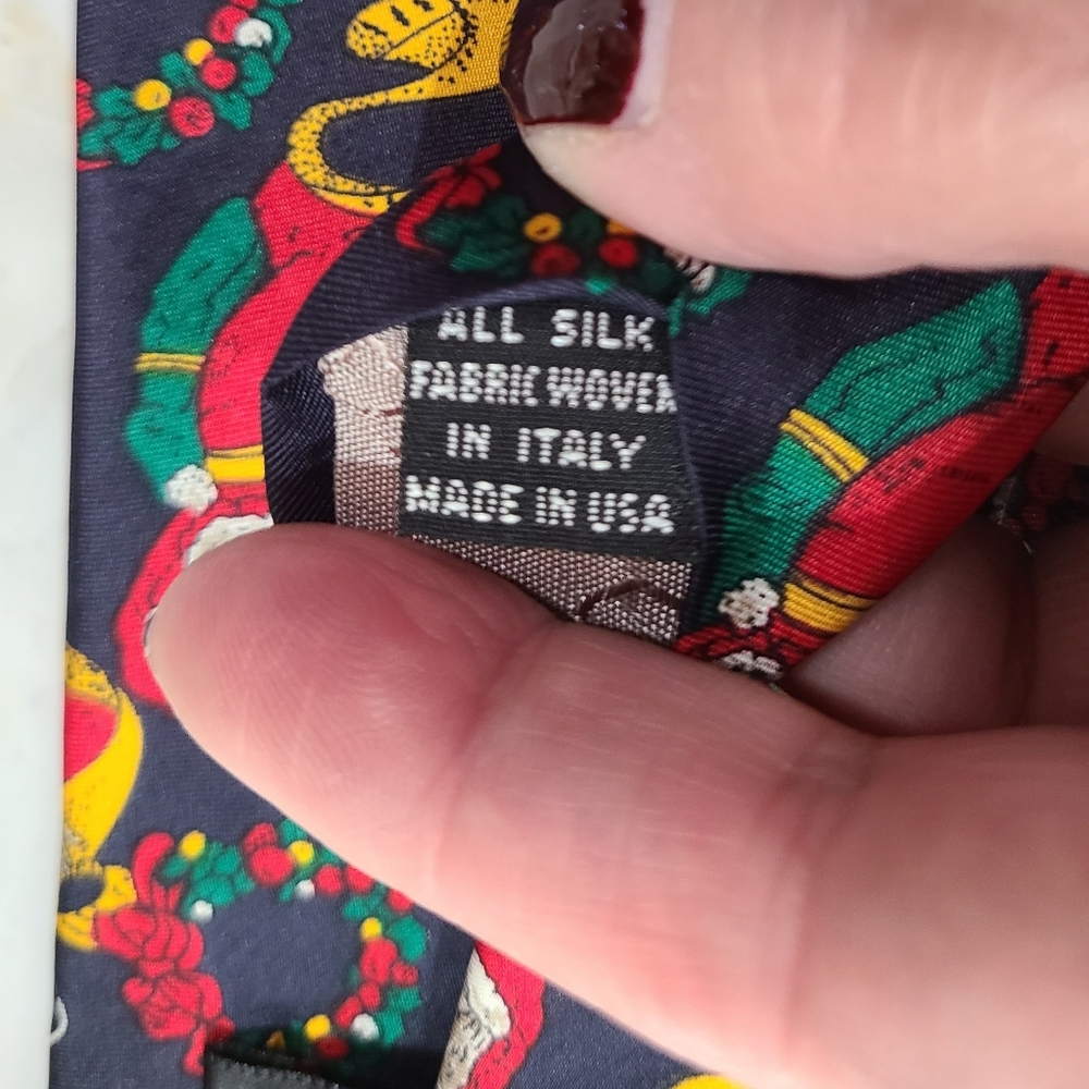 Christian Dior Santa Silk Tie Christmas - Picture 4 of 15